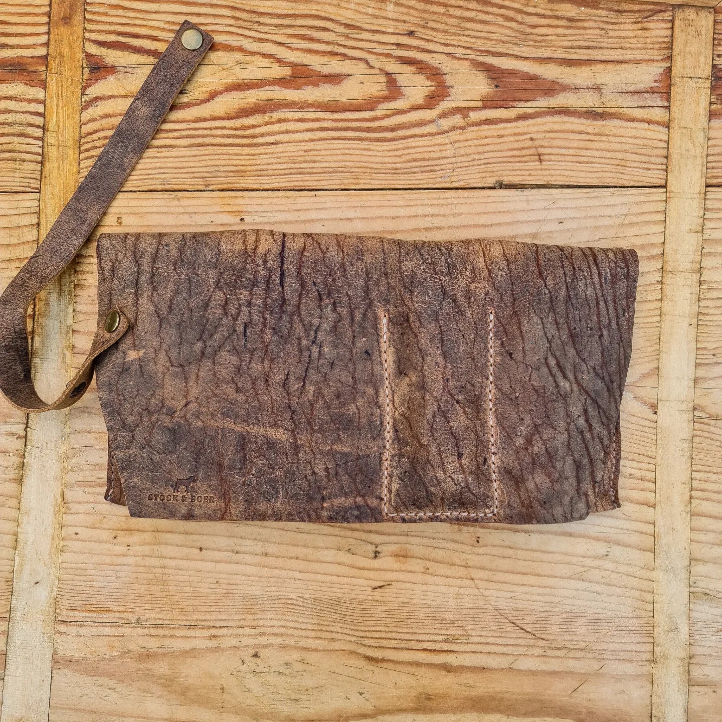 No. 13 PLUNDERER Leather Watch Roll - Hand Stitched - Wild African Kudu