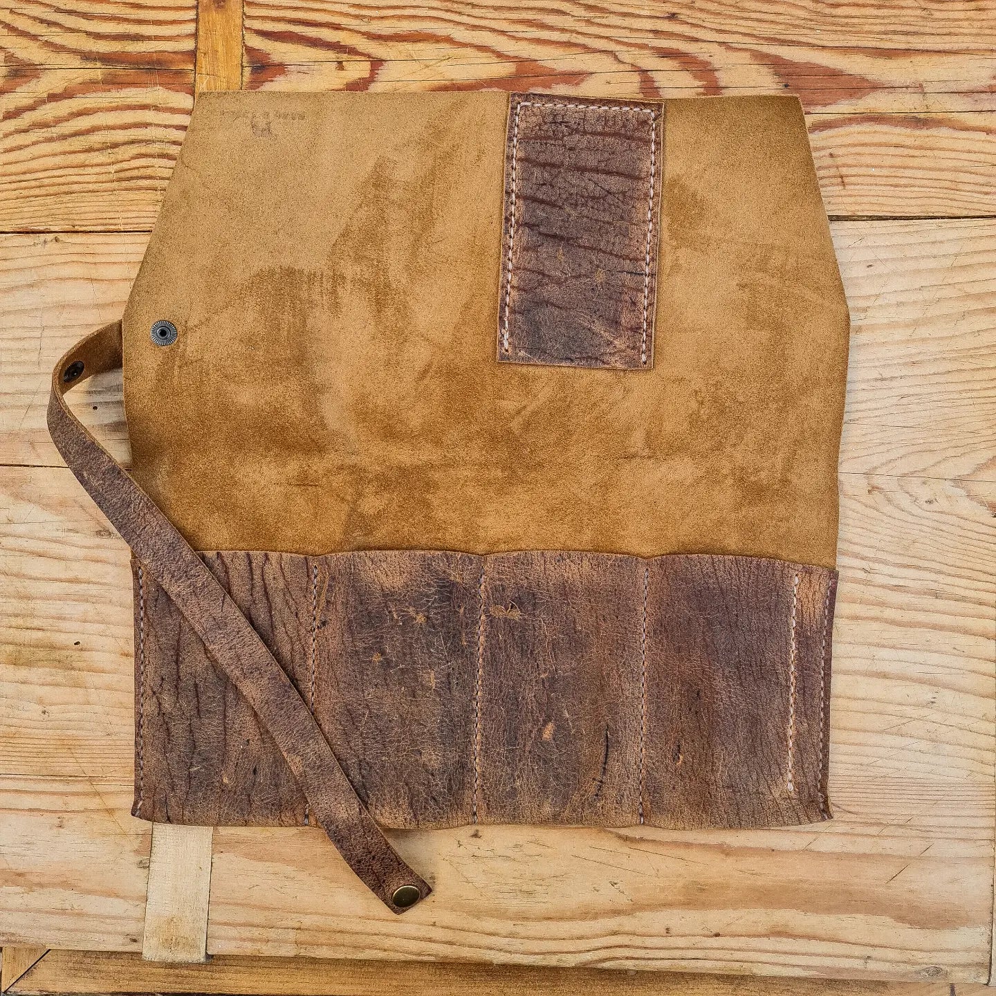 No. 13 PLUNDERER Leather Watch Roll - Hand Stitched - Wild African Kudu