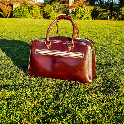 No. 1963 Voyager Travel Bag - Hand Stitched - Tuscan Leather