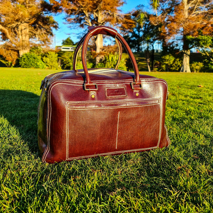 No. 1963 Voyager Travel Bag - Hand Stitched - Tuscan Leather