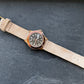 No. 1761 Coastline Leather Watch Straps - Suede, on Glycine Combat Sub , Flat on surface  - Image 