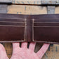 No. 2 Frontiersman Custom Leather Wallets, Horween Brown Chromexcel Leather, Front Open