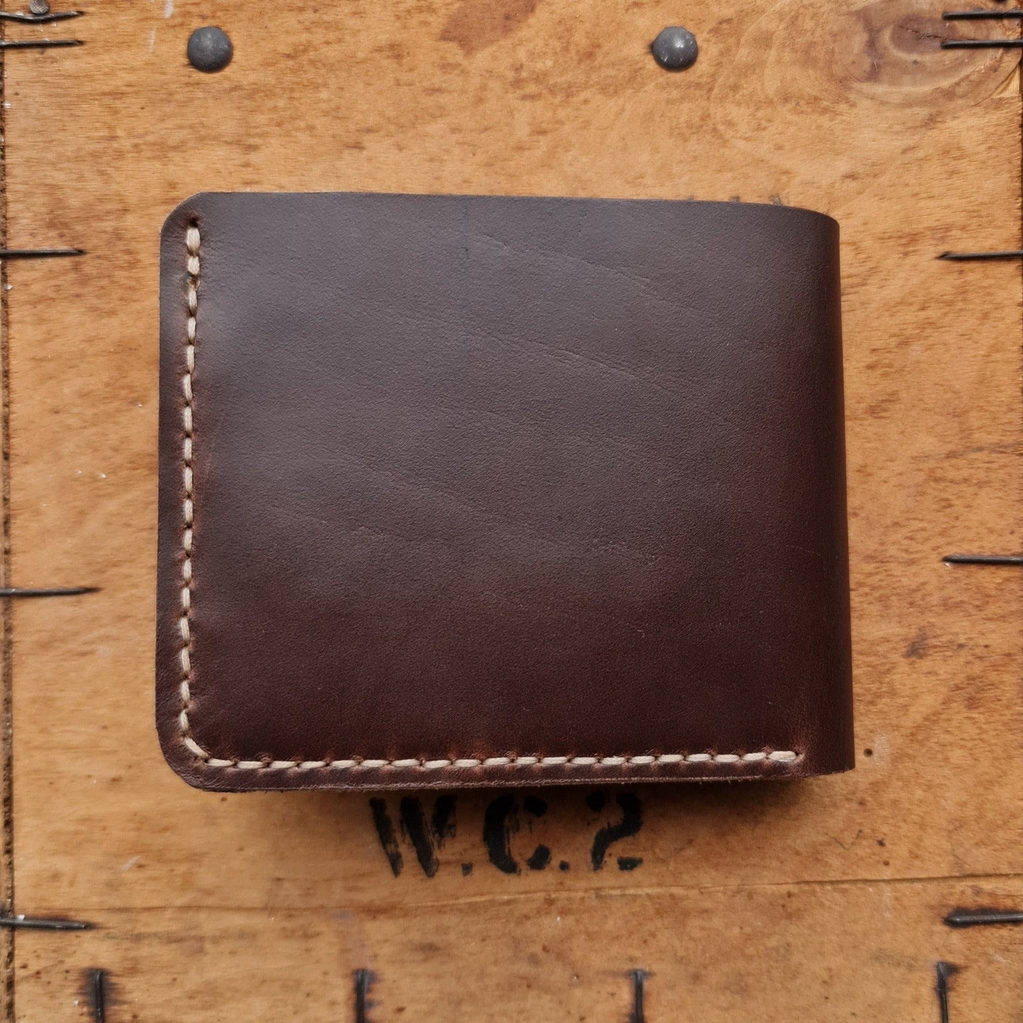 Brown Chromexcel Horween Leather Gemini Bi-fold Wallet, Premium Custom Wallet, Men's Wallet, Famous Horween Leather, high quality Father's Day