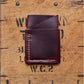 The Trekker men's leather wallet with card holder in Burgundy full grain leather