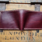 No. 1 Wrangler Card Holders, Horween Burgundy Chromexcel Leather, Back Open