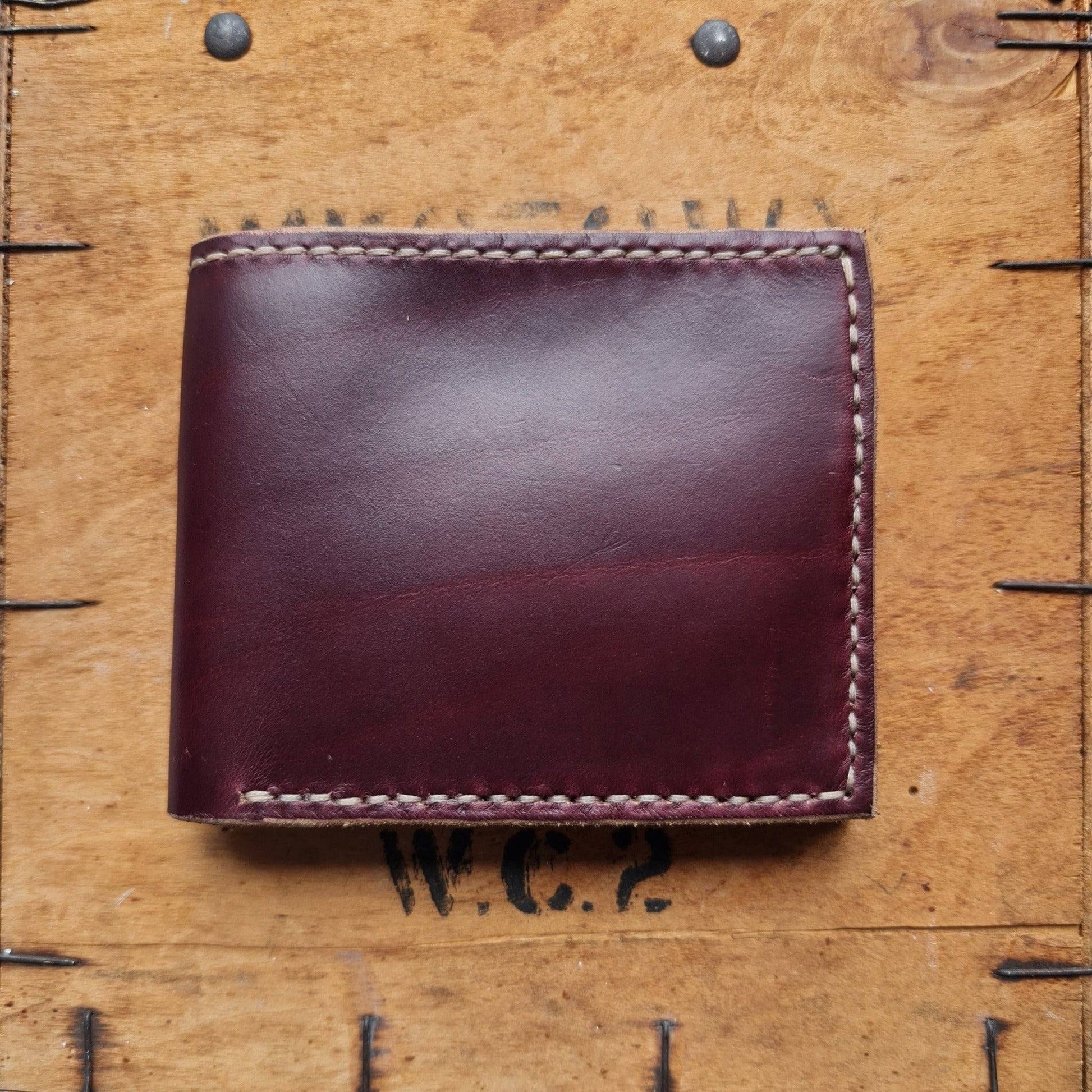 No. 1 Wrangler Card Holders, Horween Burgundy Chromexcel Leather, Front