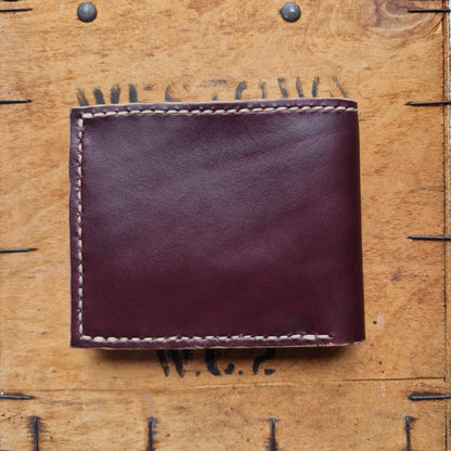 No. 1 Wrangler Card Holders, Horween Burgundy Chromexcel Leather, Back
