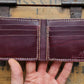 No. 1 Wrangler Card Holders, Horween Burgundy Chromexcel Leather, Front Open