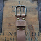 No. 8 Vaquero Full Grain Leather Belt, Horween Natural Chromexcel Leather, Front