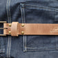 No. 8 Vaquero Full Grain Leather Belt, Horween Natural Chromexcel Leather, Side on Jeans