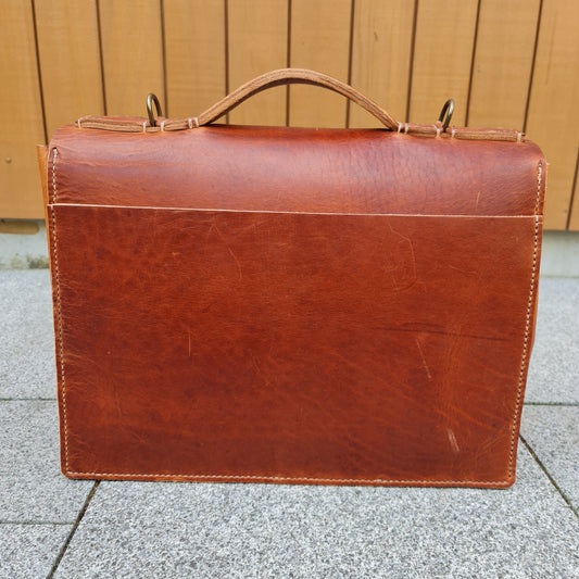 No. 22 SADDLEBAG Briefcase - Hand Stitched - Horween Leather