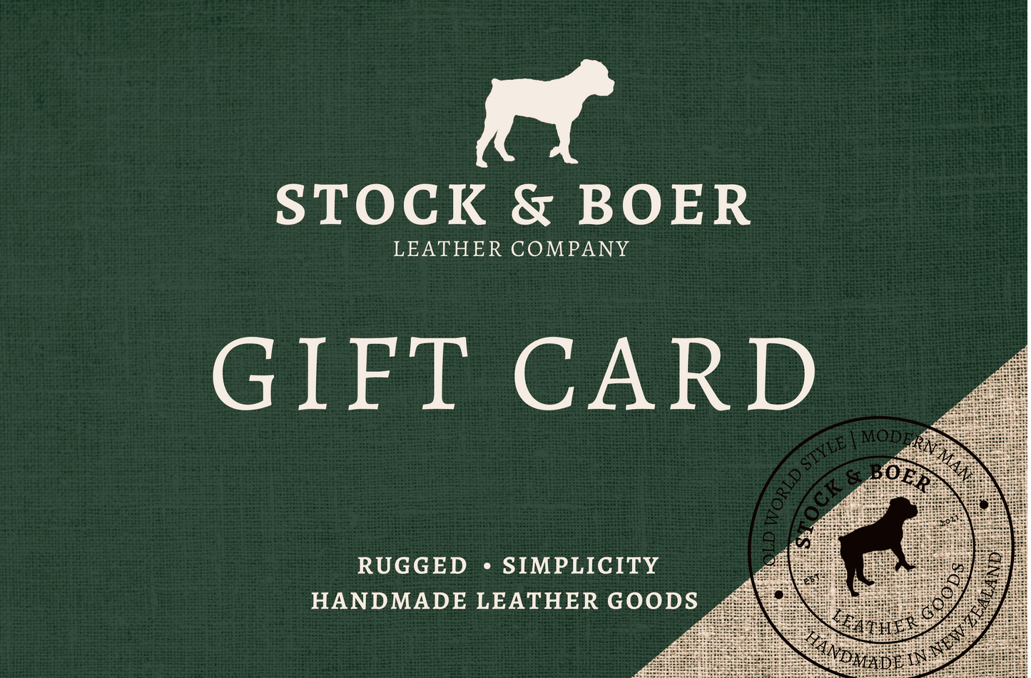 Stock & Boer Gift Card